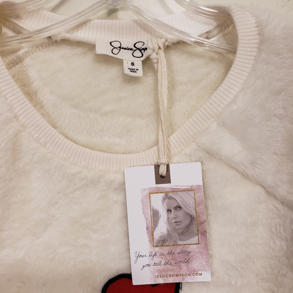 Jessica Simpson NEW soft cat glitter all day fleece girls size small - Picture 5 of 8
